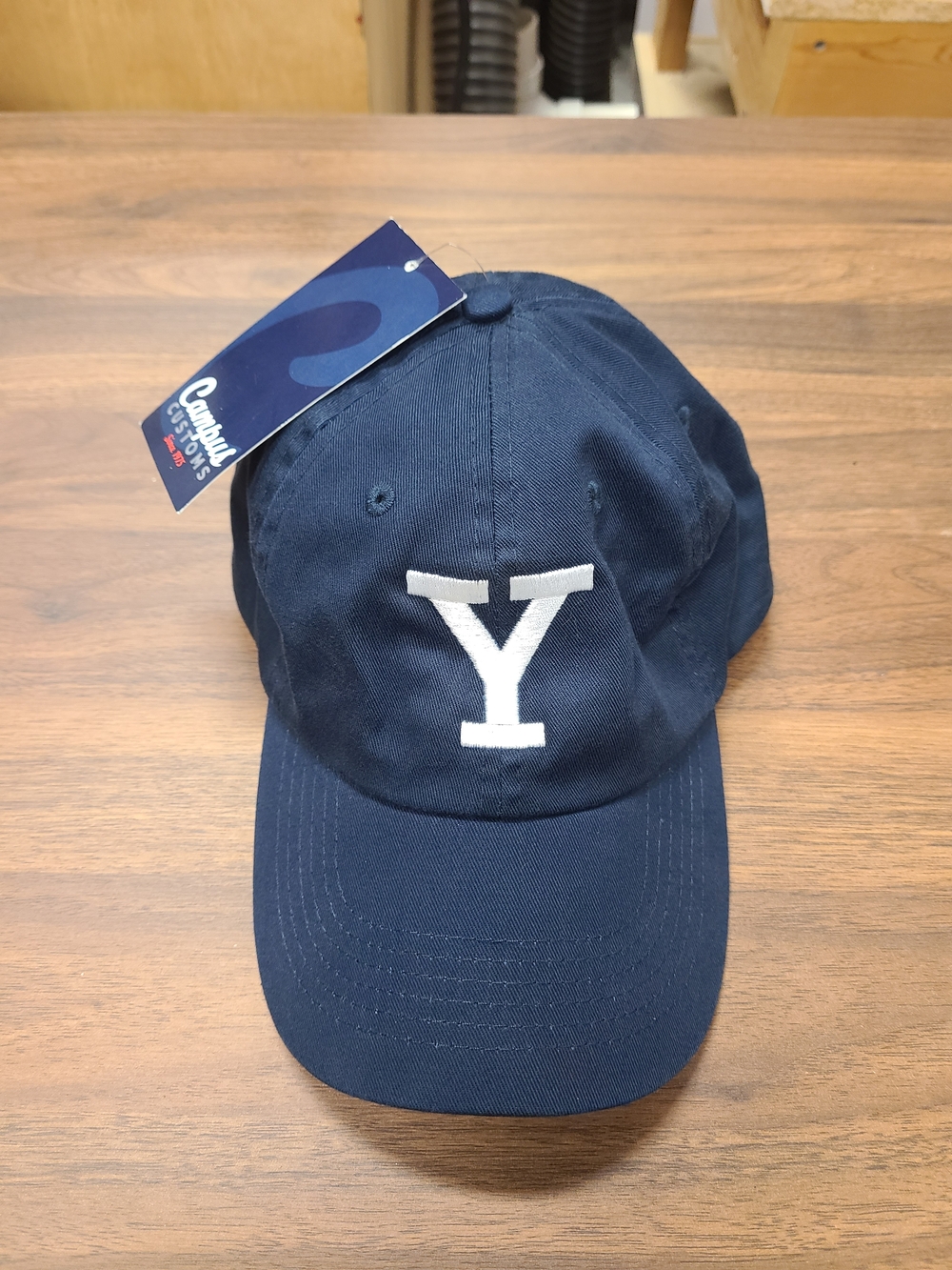 Yale University Navy Baseball Cap with White Embroidery